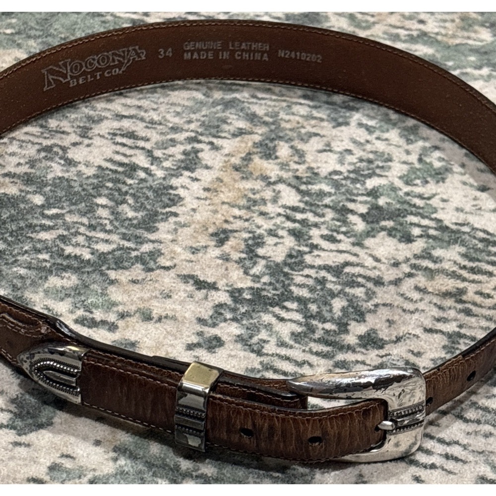 Nocona style N2410202 belt Size 34 Ostrich Print